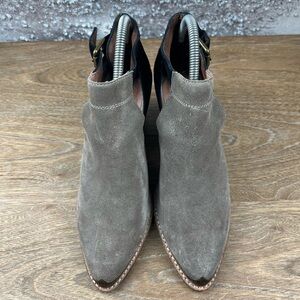 541tst Jeffrey Campbell WOODRUFF western Women's Tan and Black Ankle Boots 7